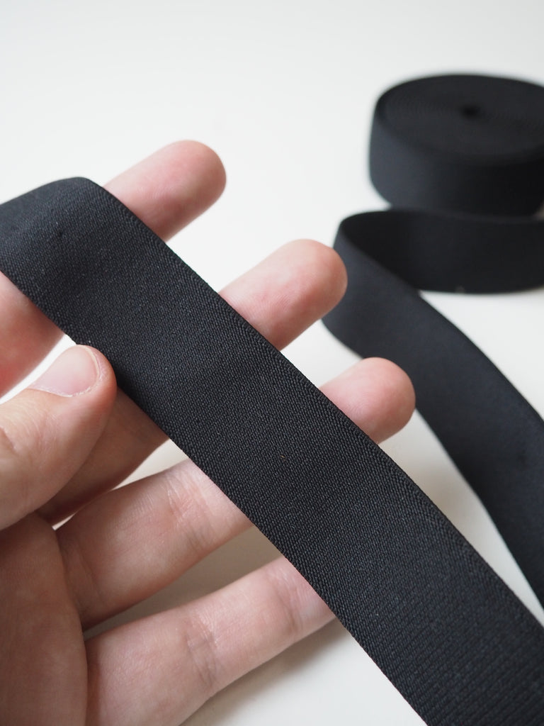 Black Elastic 25mm