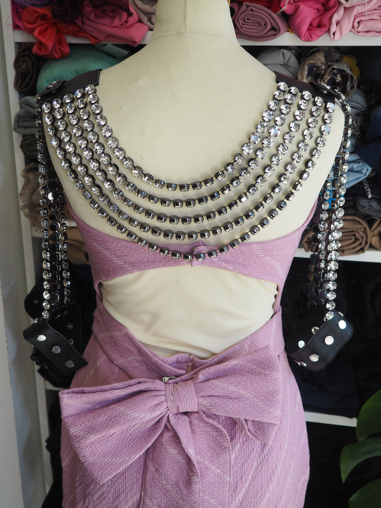 Crystal + Black Leather Shoulder + Arm Accessory