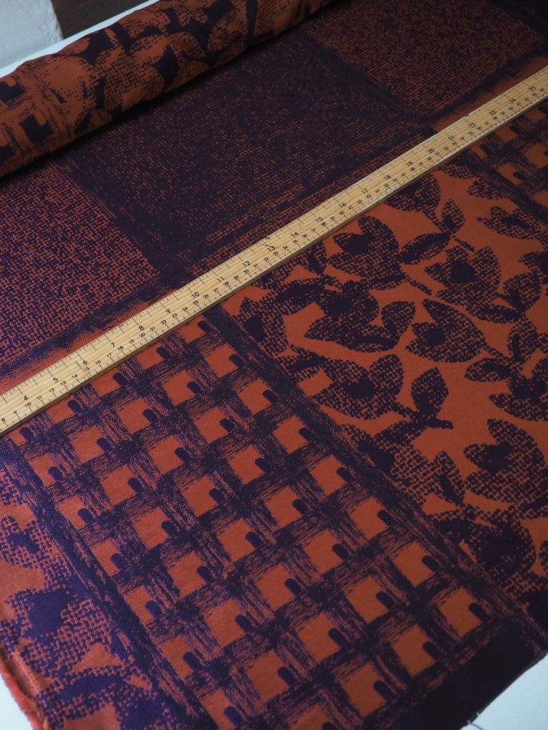 Purple + Persimmon Jacquard