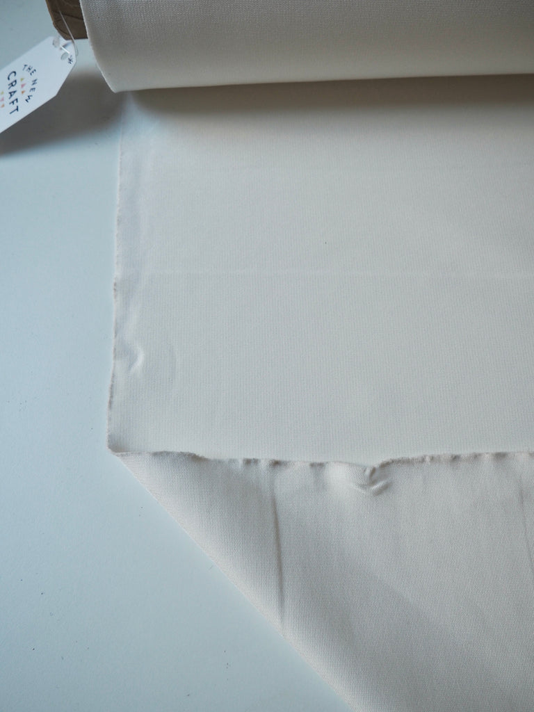 Ivory Viscose Ponte di Roma Jersey