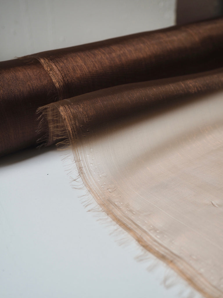 Brown Shiny Organza