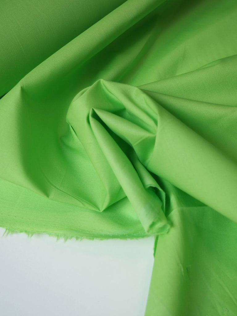 Lime Cotton Poplin