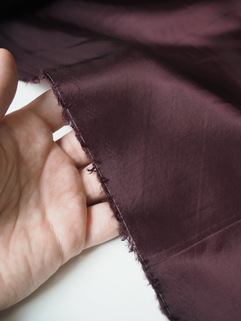 Deep Red Brown Cupro Satin Lining