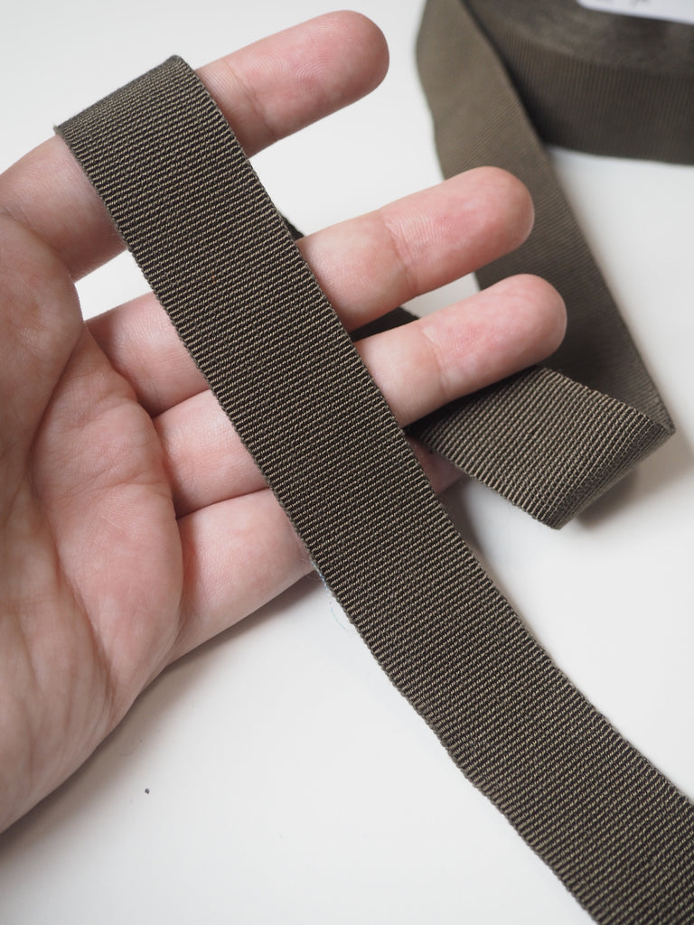 Olive Grosgrain Tape 25mm