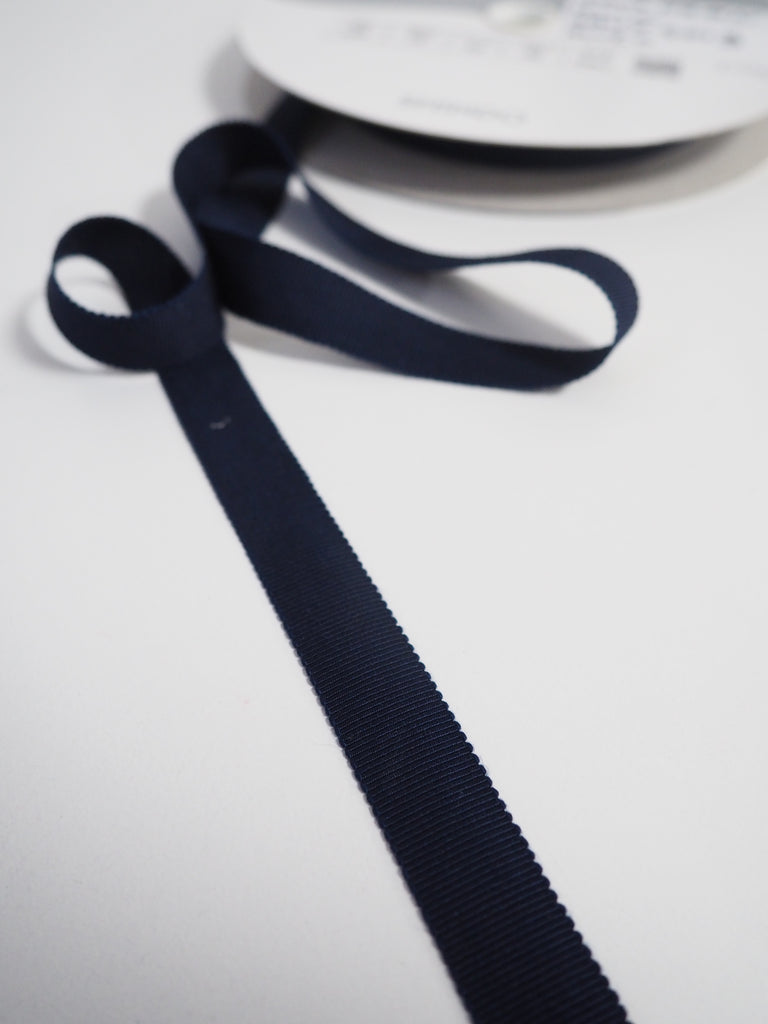Shindo Navy Grosgrain Ribbon 15mm