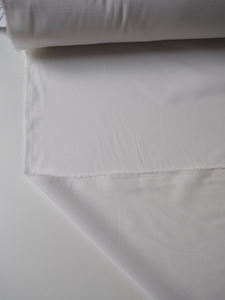 White Stretch Silk/Acetate Chiffon Lining