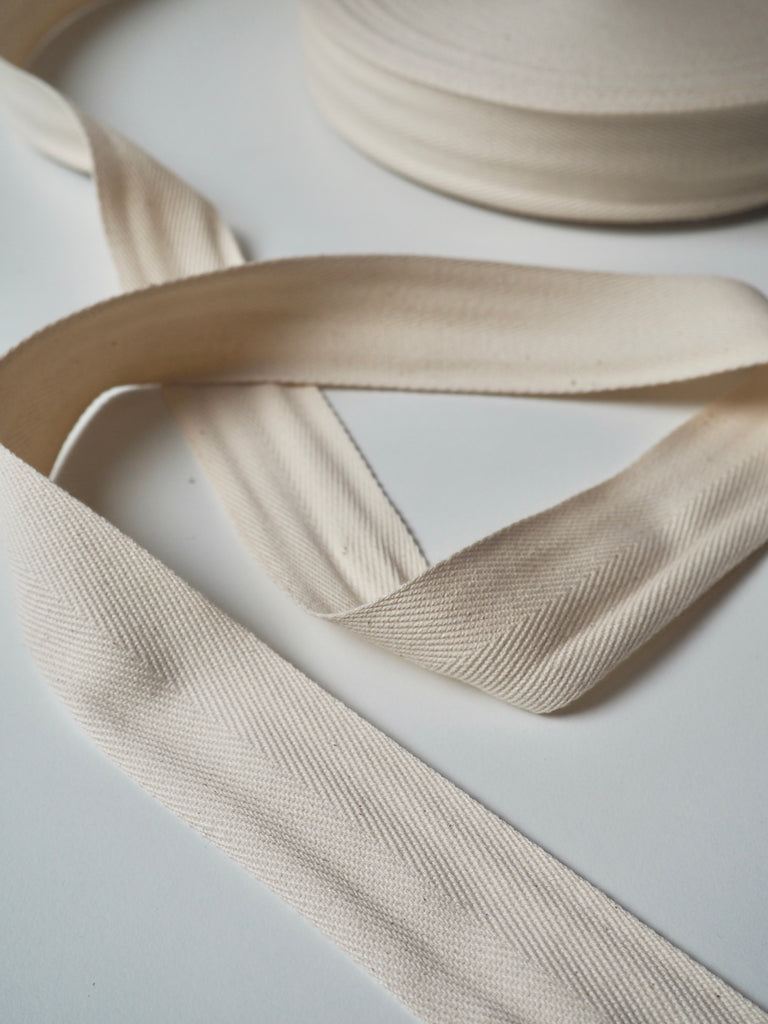 Natural Herringbone Cotton Tape 38mm