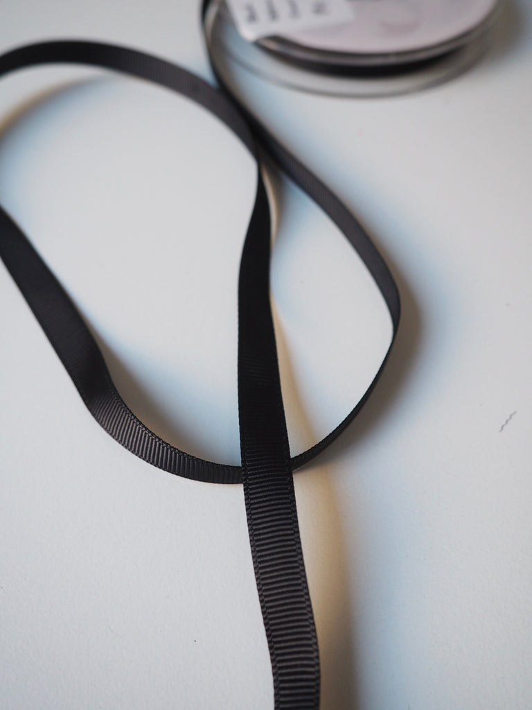 Black Grosgrain Ribbon 10mm