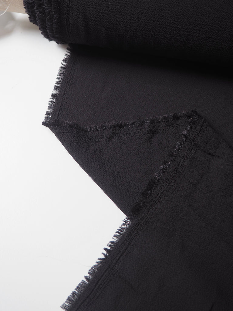 Black Crinkle Crepe