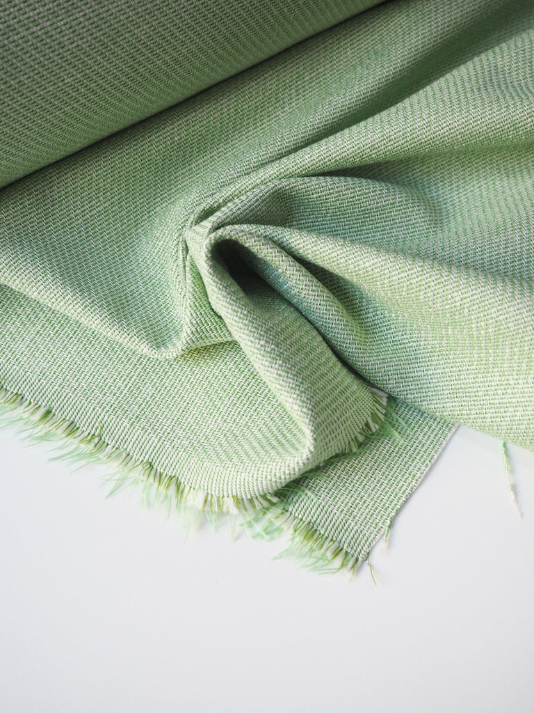 Lime Cotton/Viscose Tweed