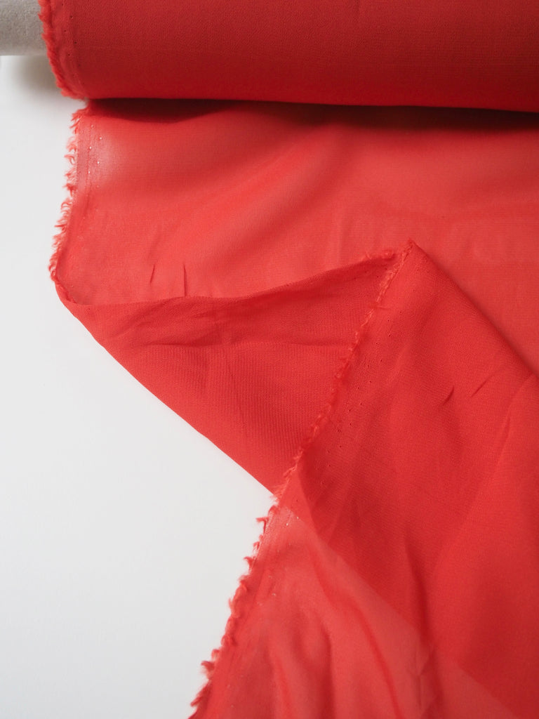 Persimmon Silk/Viscose Chiffon