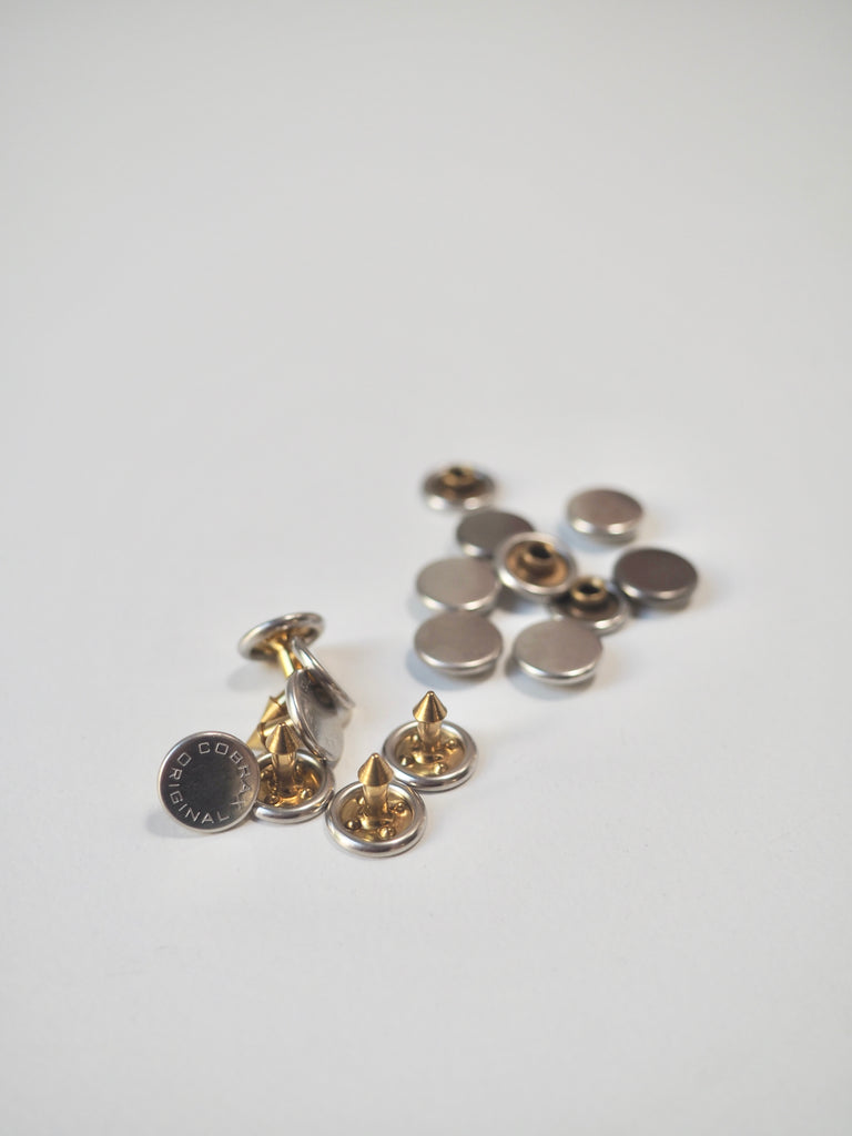 Silver Branded Rivets 9mm