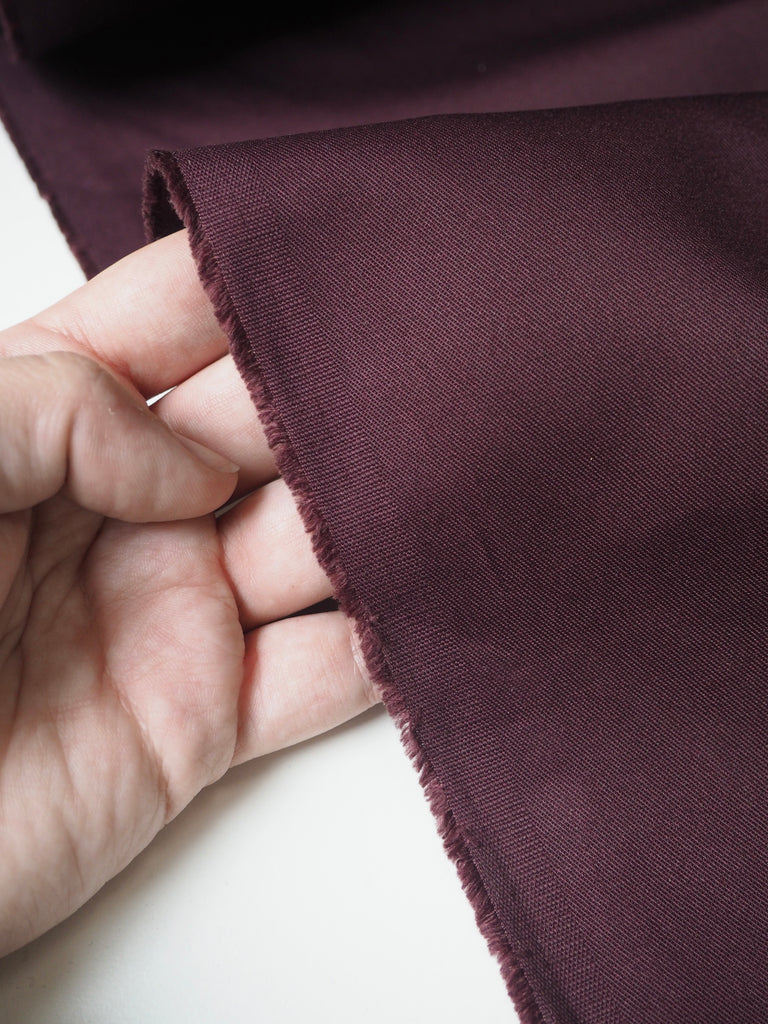 Burgundy Viscose/Poly Twill