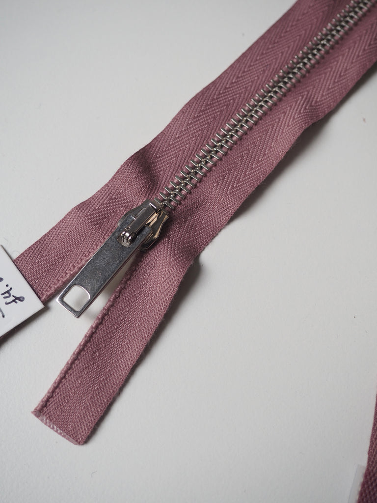 Lampo Mauve Two-Way Open-Ended Metal Teeth Zips 84cm