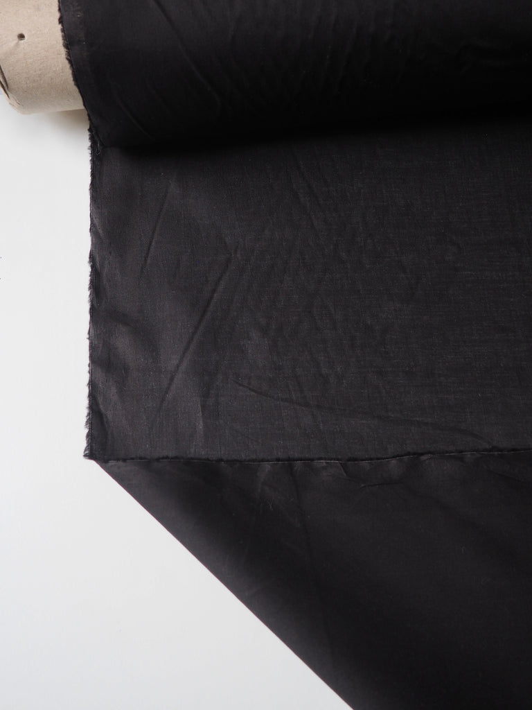 Black Lightweight Sateen Cotton