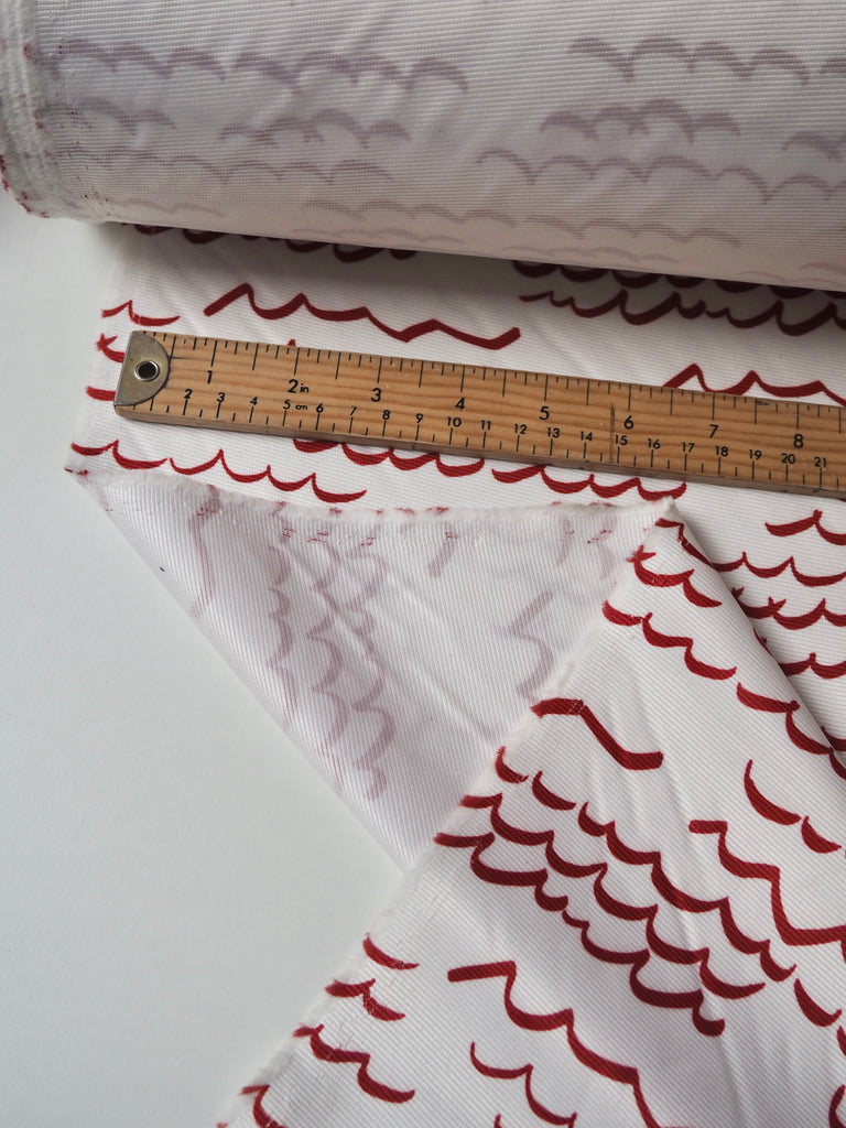 Red Wave Satin Faille