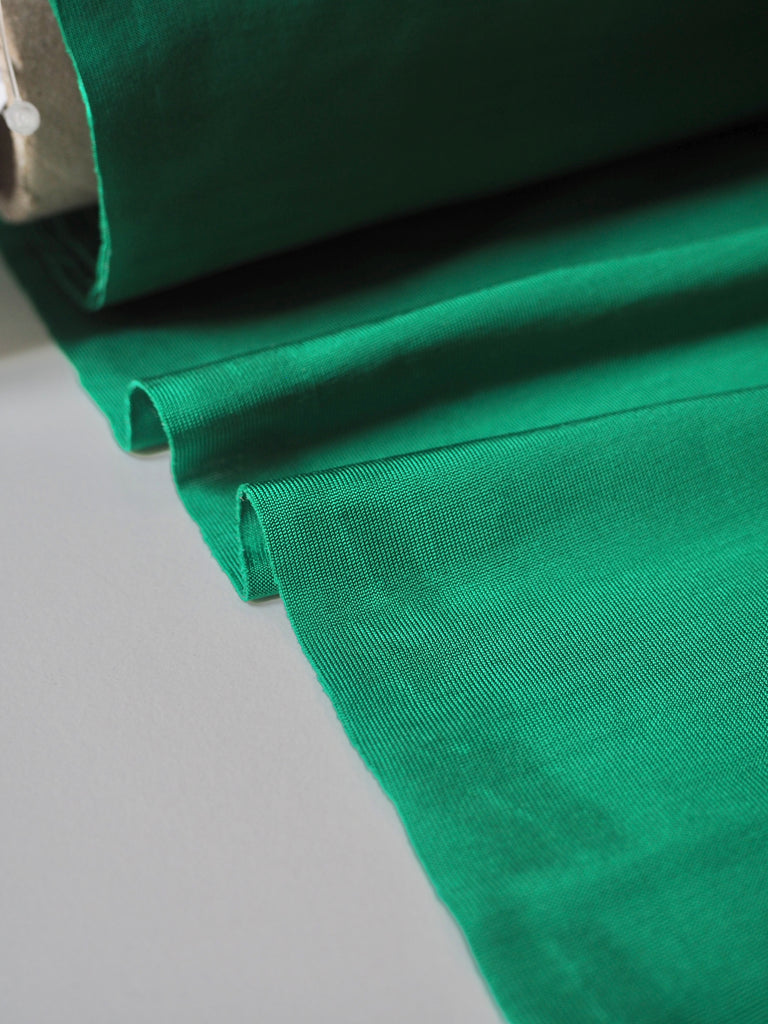 Emerald Satin Viscose Jersey