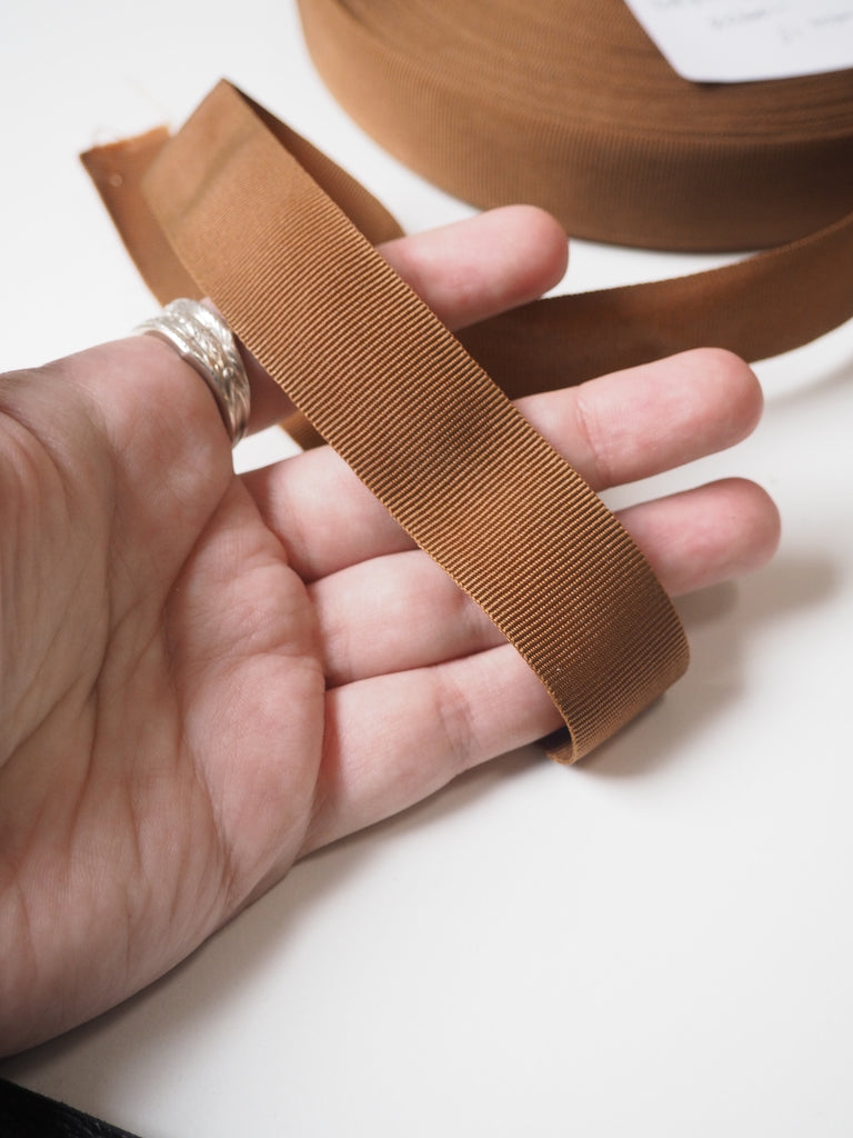 Toffee Grosgrain Ribbon 25mm