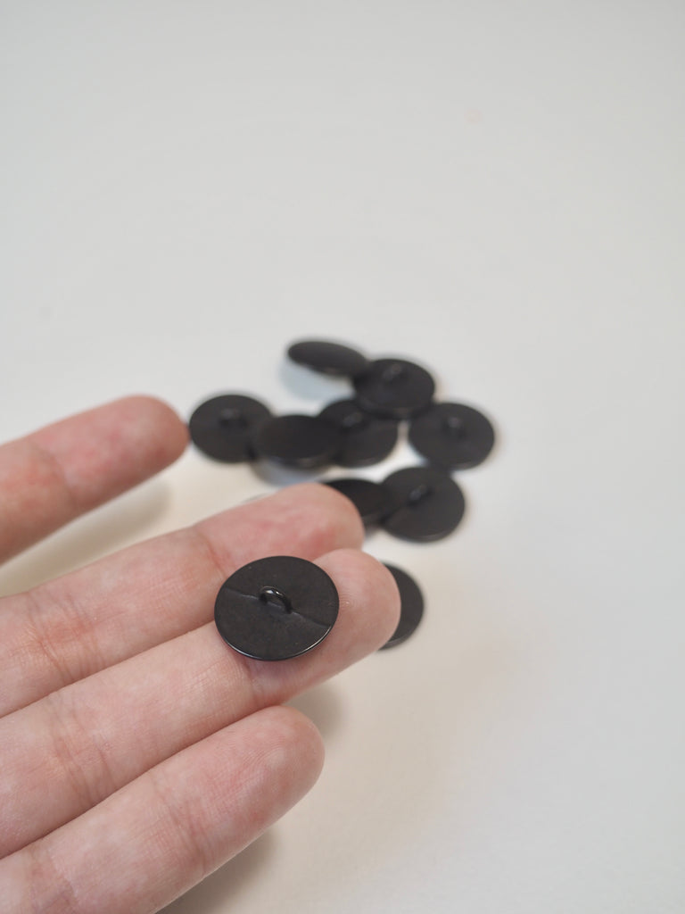 Black Metal Shank Buttons 15mm/24L