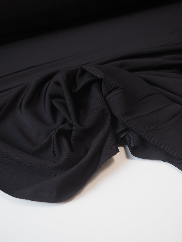 Black Satin Viscose Jersey
