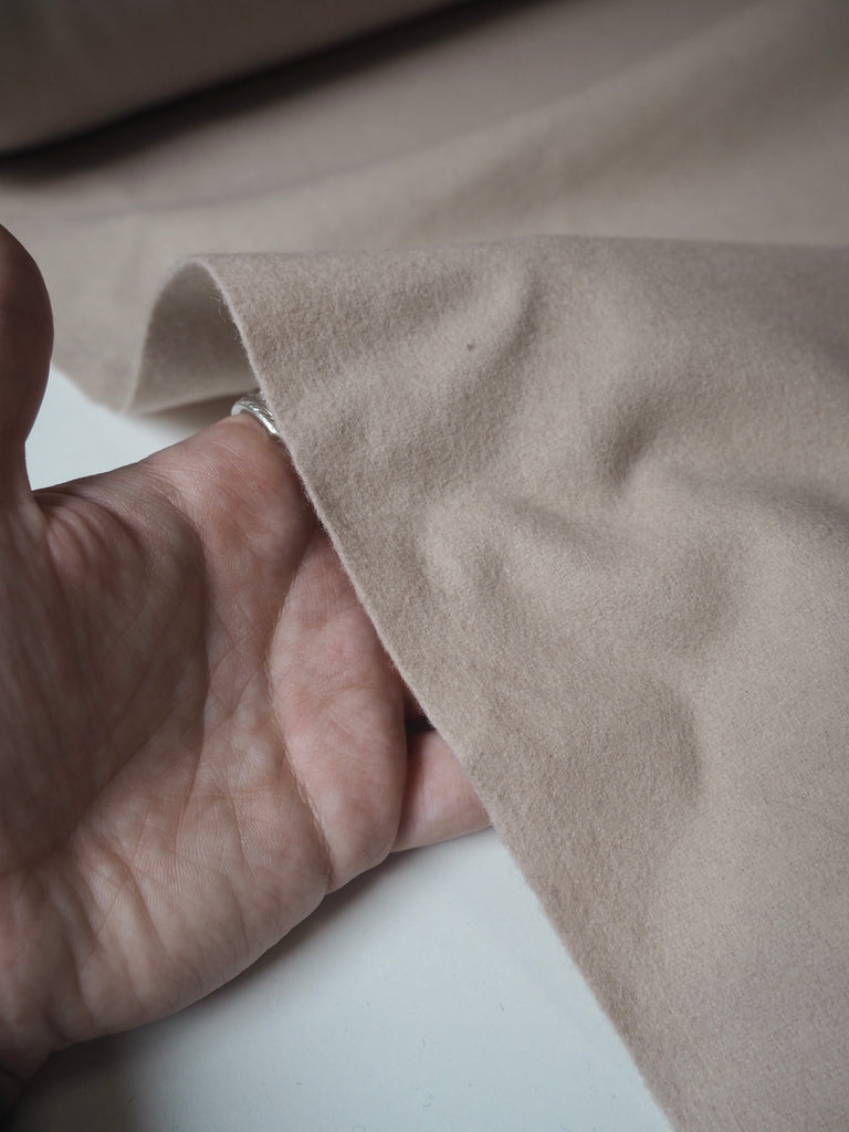 Pale Blush Felted Wool Melton