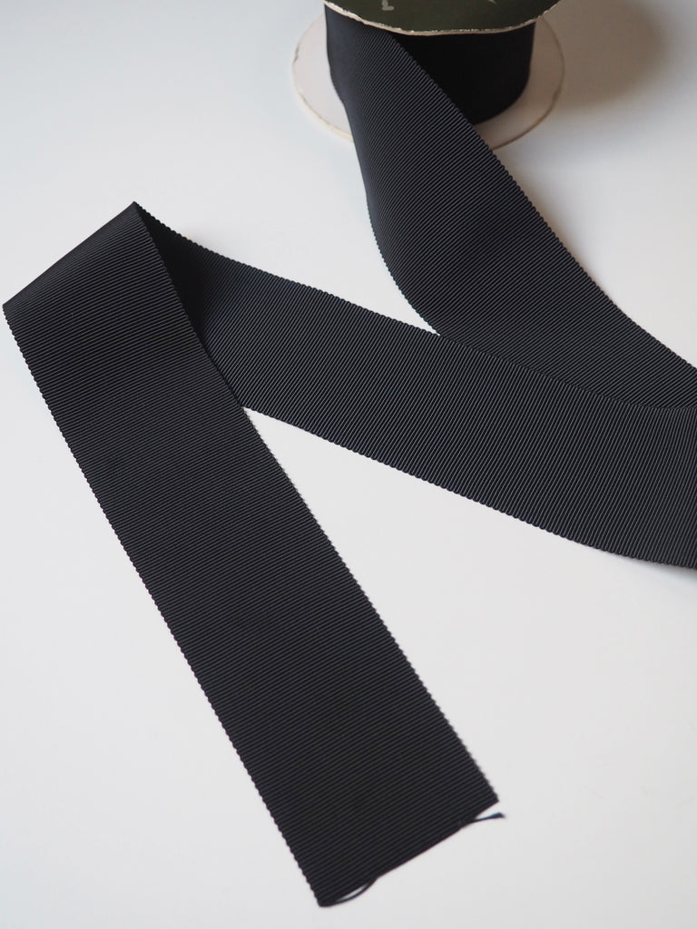 Mokuba Black Grosgrain Ribbon 50mm