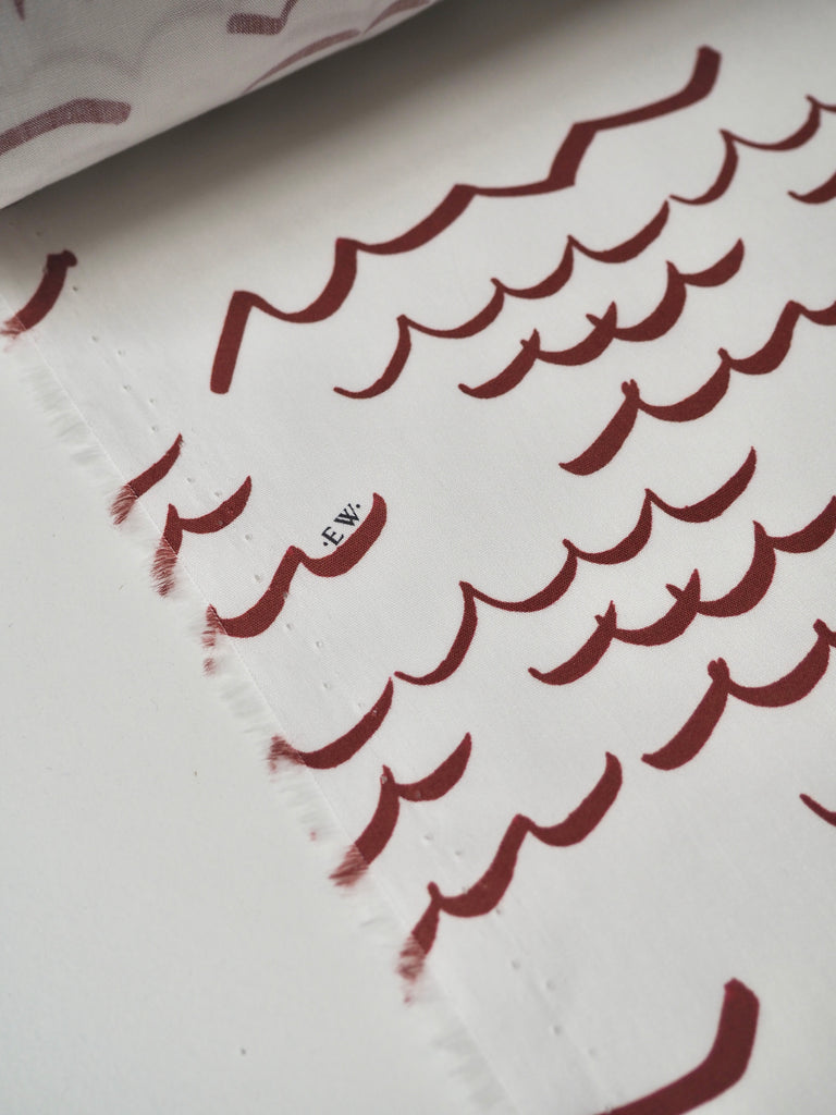 Red Wave Cotton Poplin