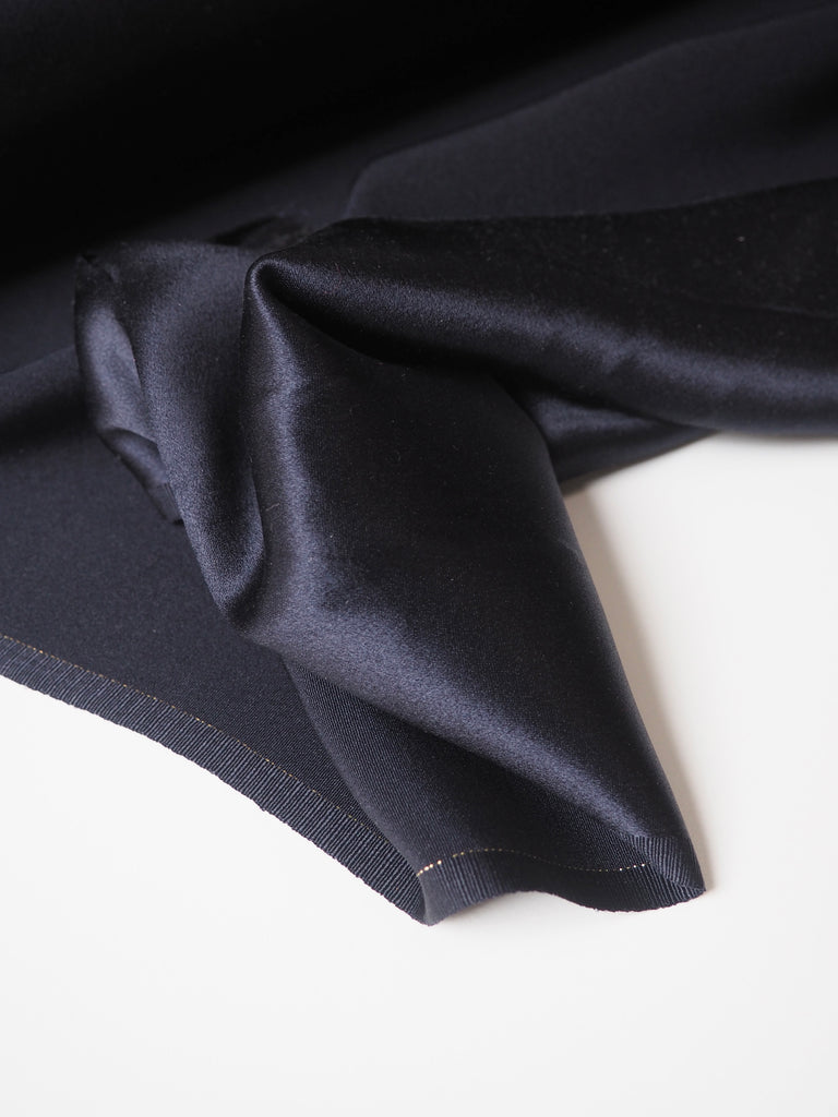 Navy Mediumweight Silk Satin