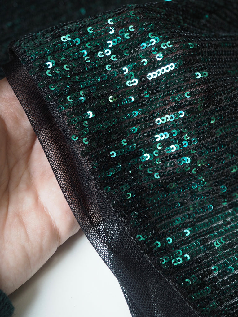 Green Sequin Mesh