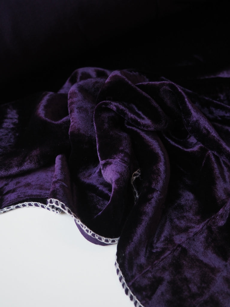 Purple Silk/Viscose Velvet