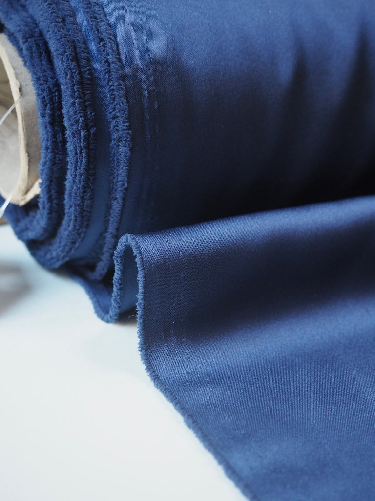 Blue Polyester Sateen