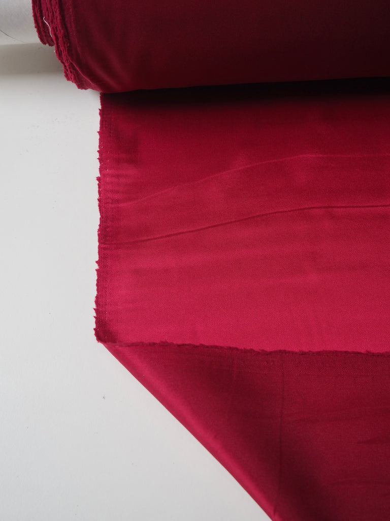 Ruby Red Stretch Acetate Satin Twill Lining