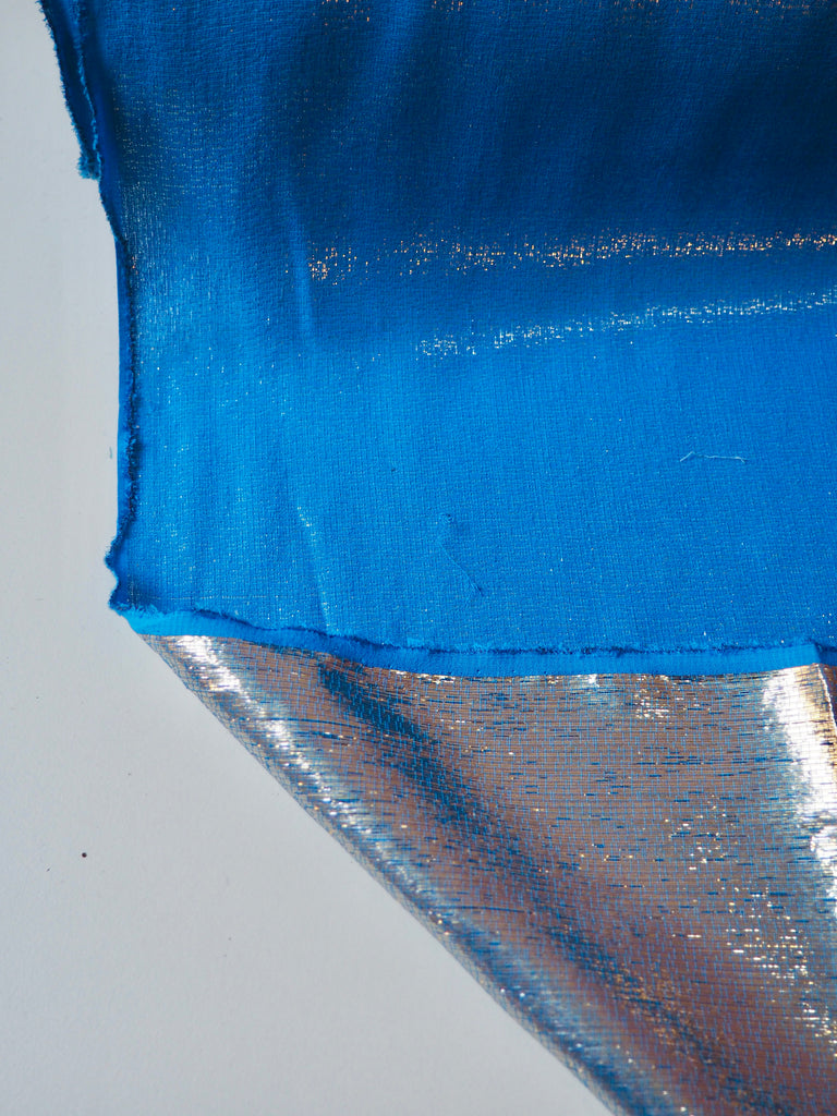 Cobalt Silk Lamé