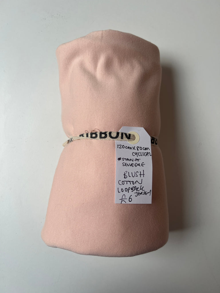 Blush Cotton Loopback Jersey Remnant