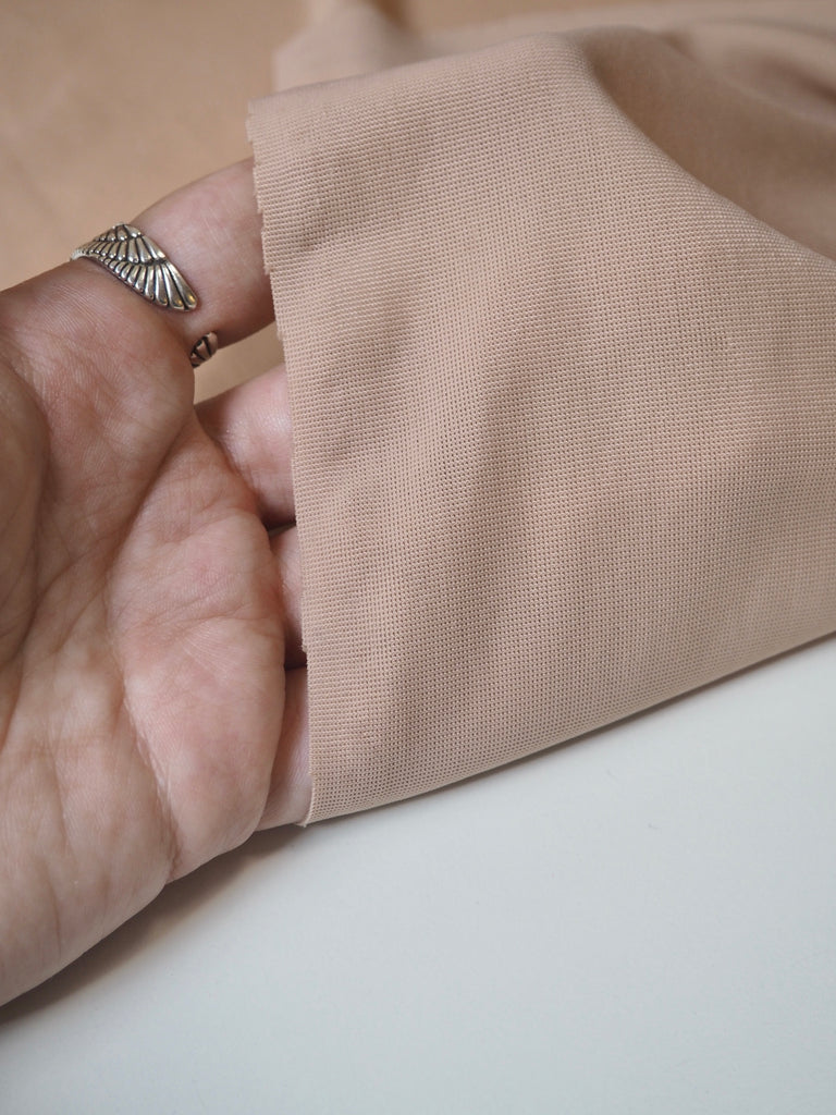 Blush Beige Stretch Powermesh