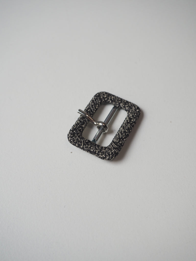 Black + Cream Fabric Covered Buckles