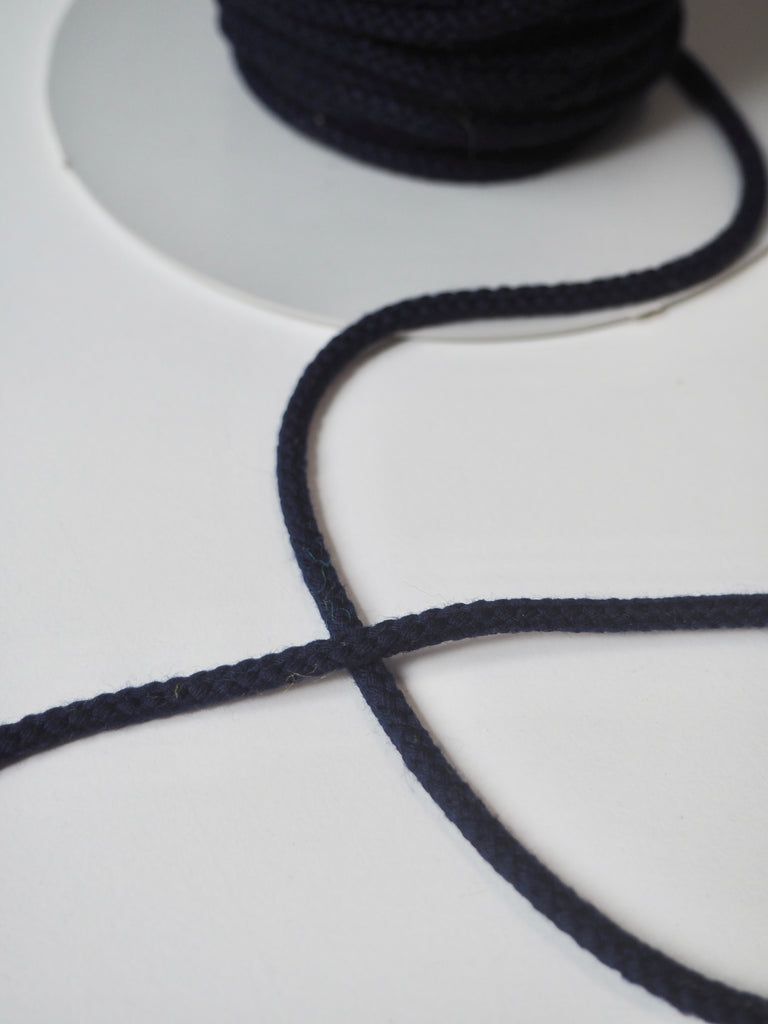 Indigo Cotton Blend Braided Cord 4mm