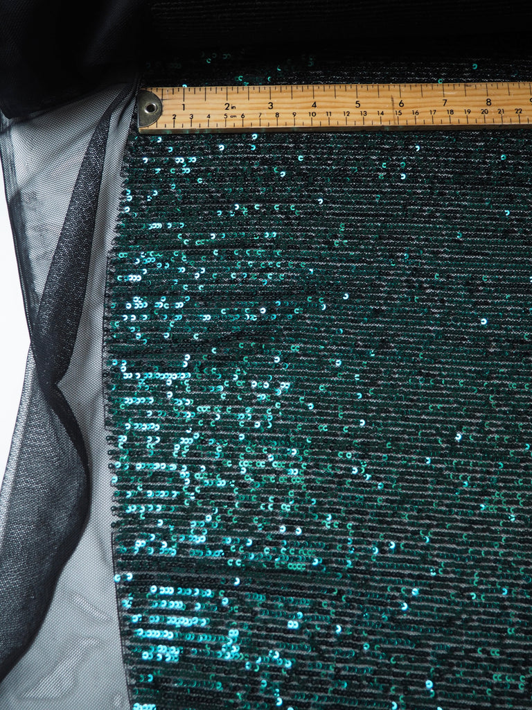 Green Sequin Mesh