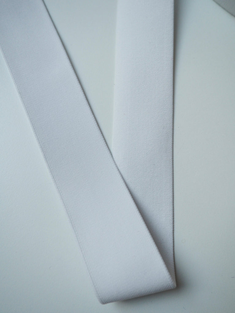 White Soft Elastic 40mm