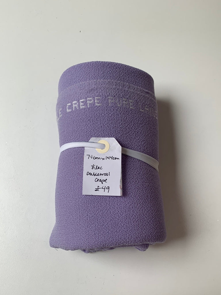 Lilac Double Wool Crepe Remnant