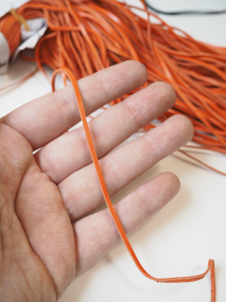 Orange Leather Cord 2mm