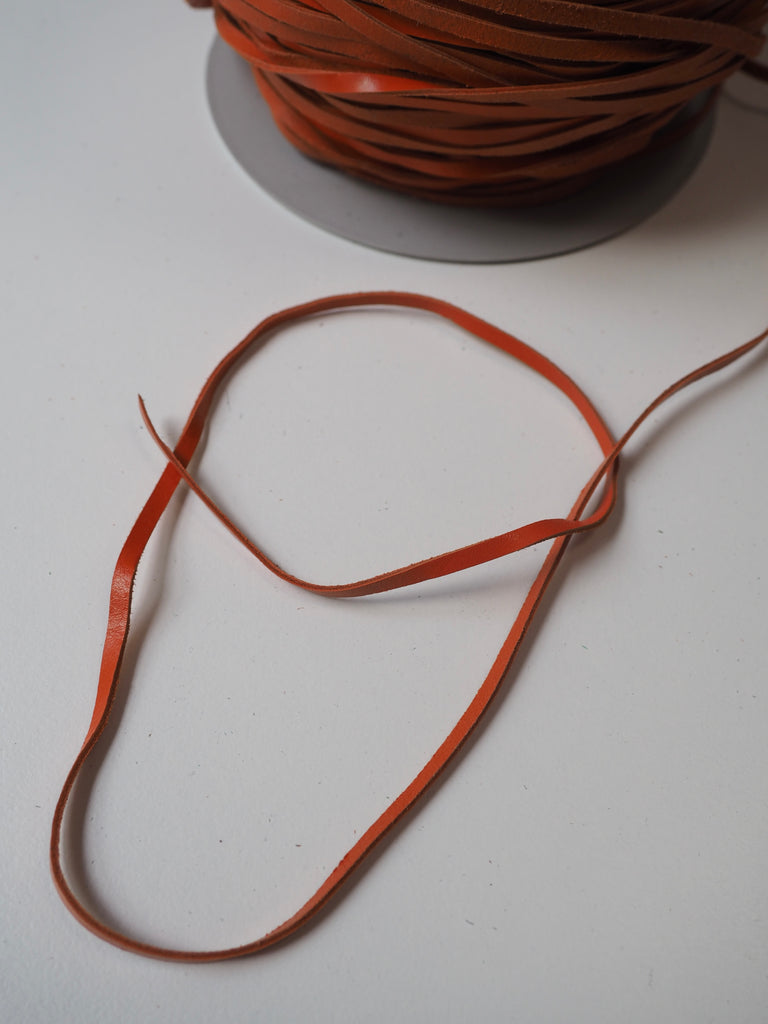 Orange Leather Cord 3mm