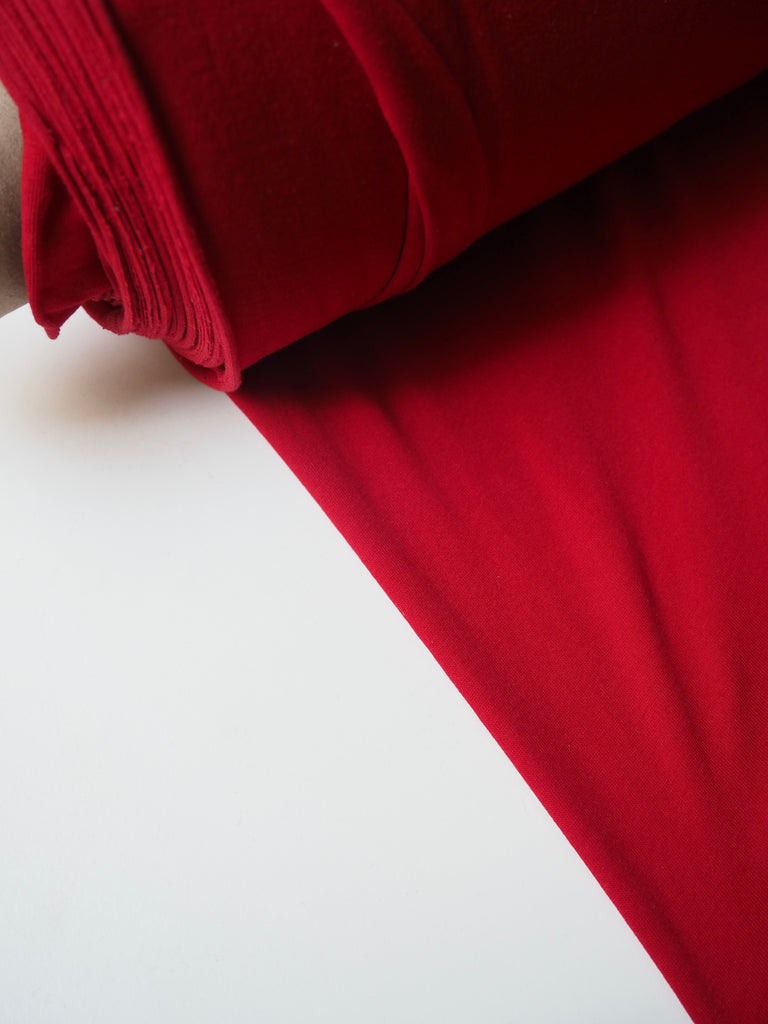 Apple Red Cotton Interlock T-shirt Jersey