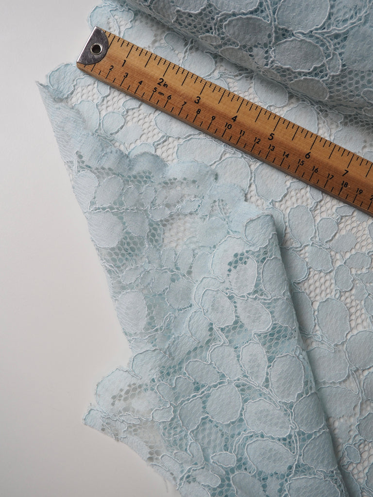Light Blue Garland Corded Scallop Lace