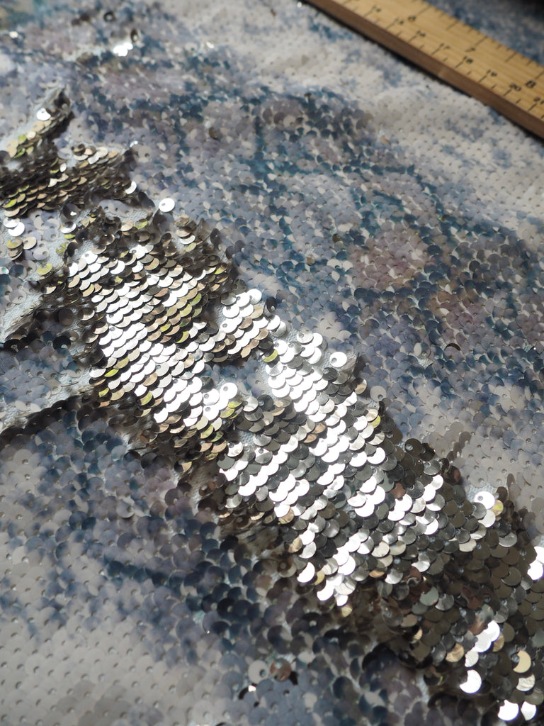 Snakeskin + Soft Gold Interfaced Stretch Sequin