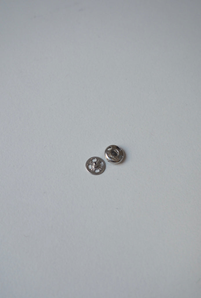 Silver Sew-on Press Stud 7mm - 100 Pieces