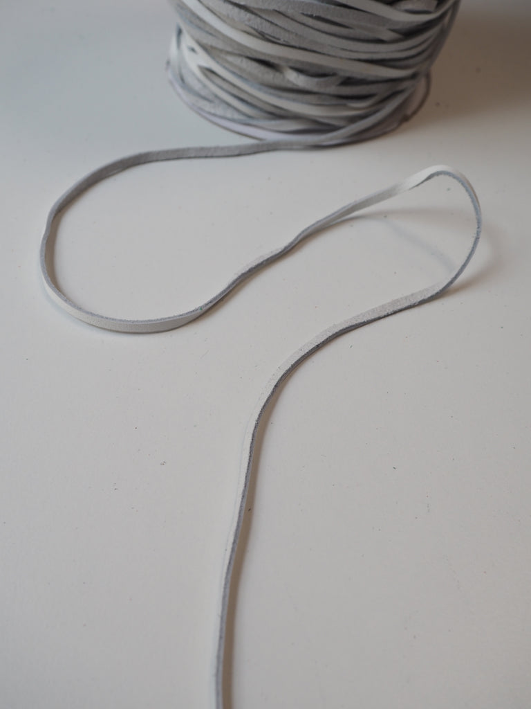 White Leather Cord 3mm