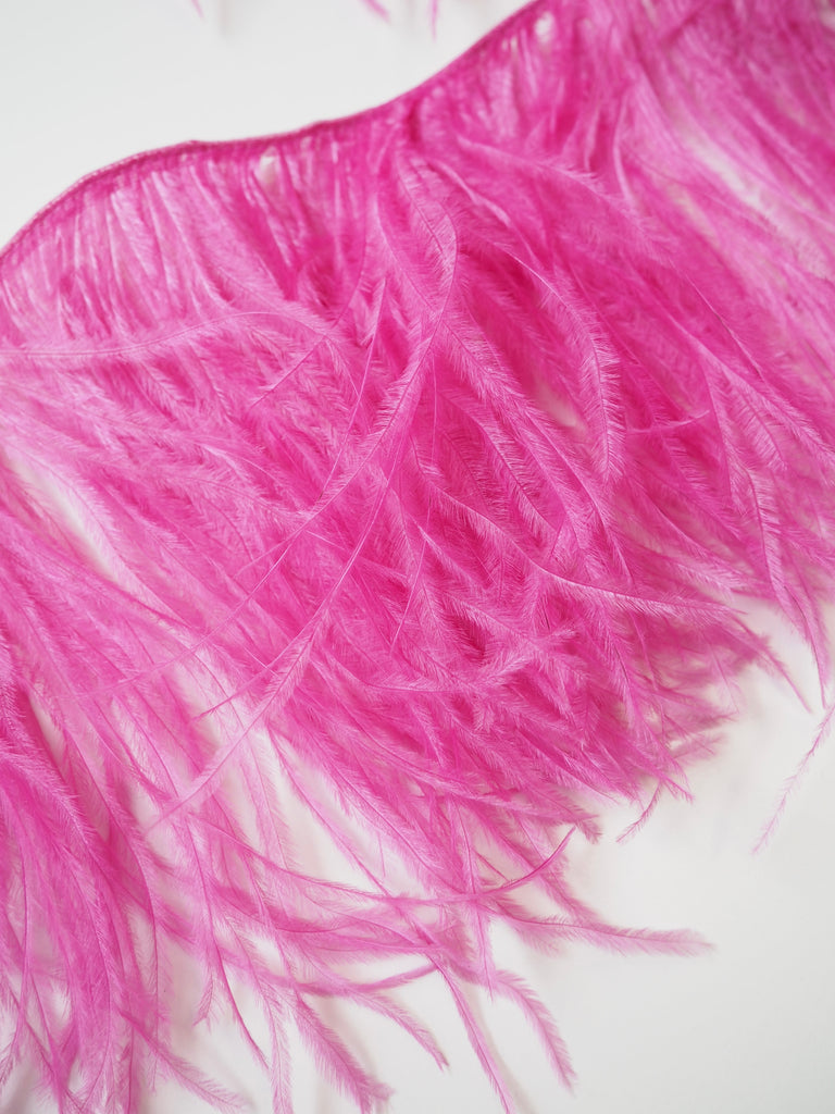 Hot Pink Ostrich Feather Fringing