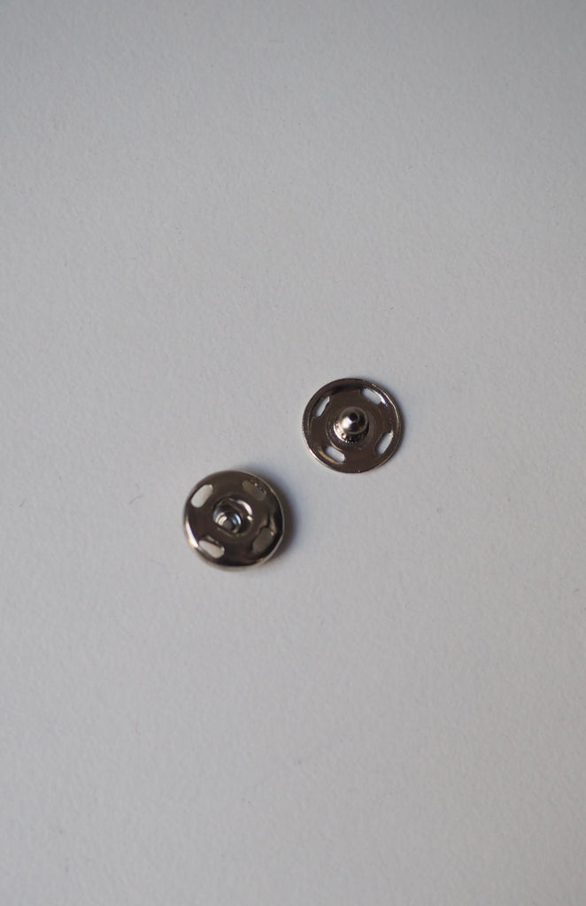 Silver Sew-on Press Stud 11mm - 5 Pieces