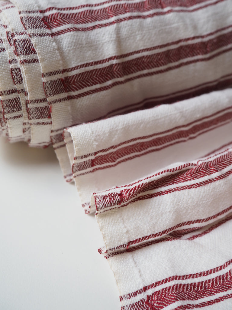 Lyon Red Stripe Linen Cotton